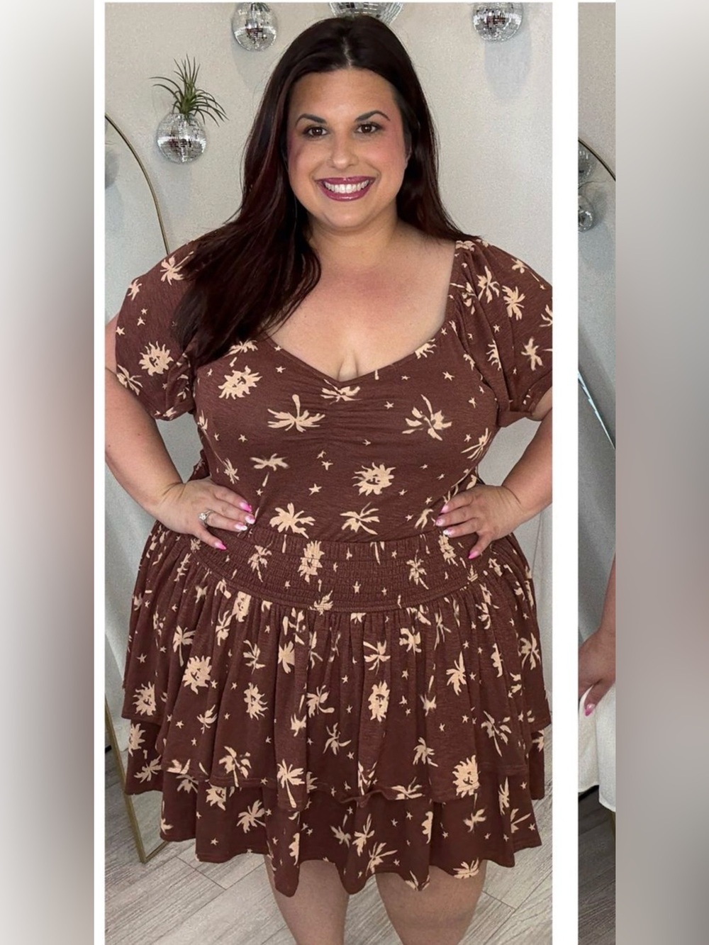 Plus Floral Tiered Skort and Top